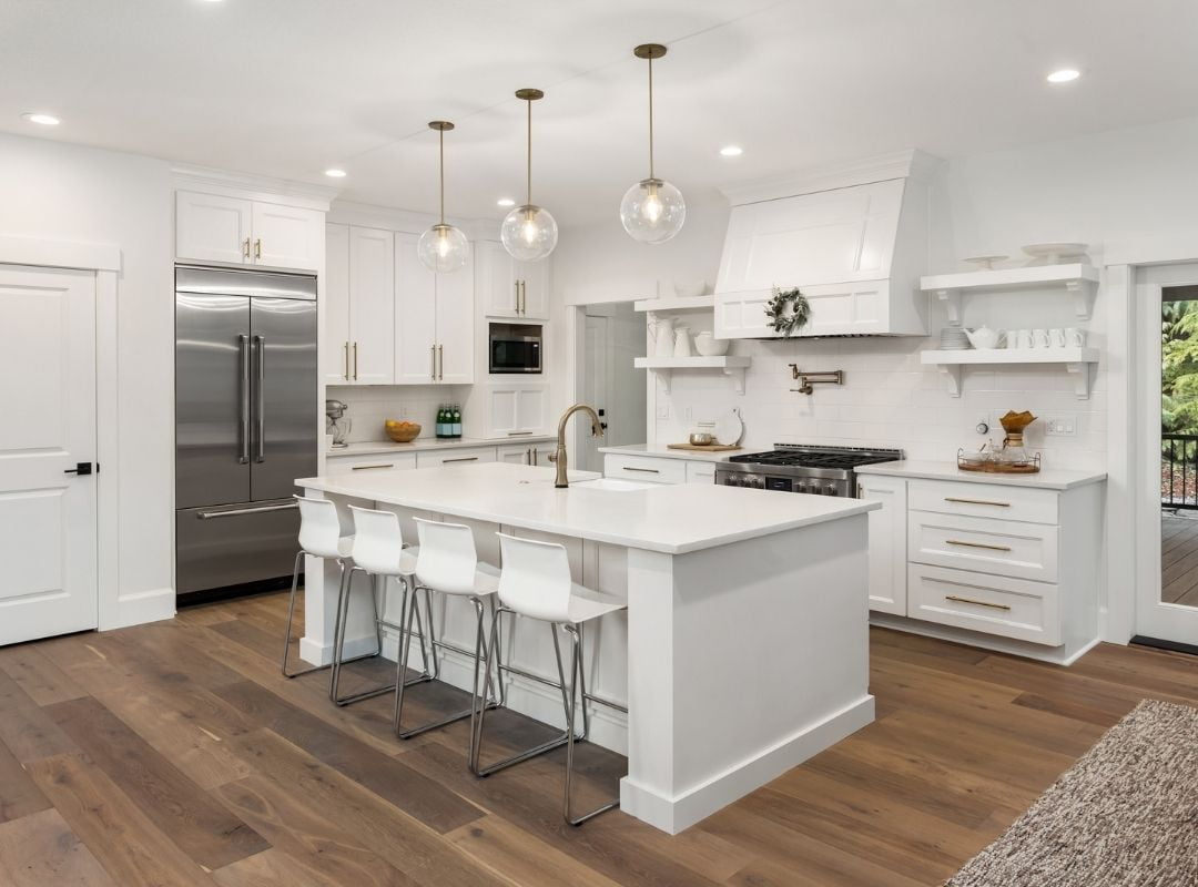 Image of modern white kitchen | | Featured image for Buying a House to Renovate | Blog
